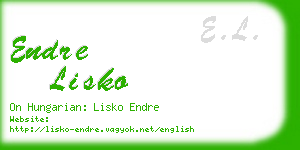 endre lisko business card
